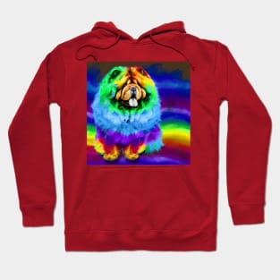 Chow Chow Dog Rainbow Painting Hoodie